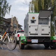 In addition to being able to charge multiple EVs simultaneously, Gene can charge alternative transportation such as e-bikes