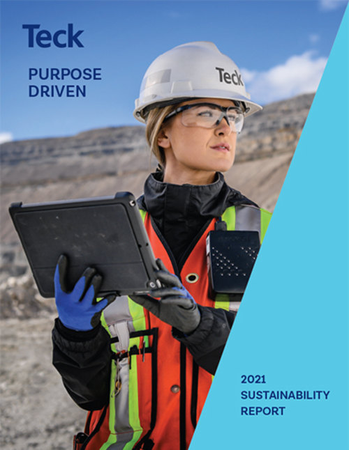 Teck Sustainability Report Cover 2021